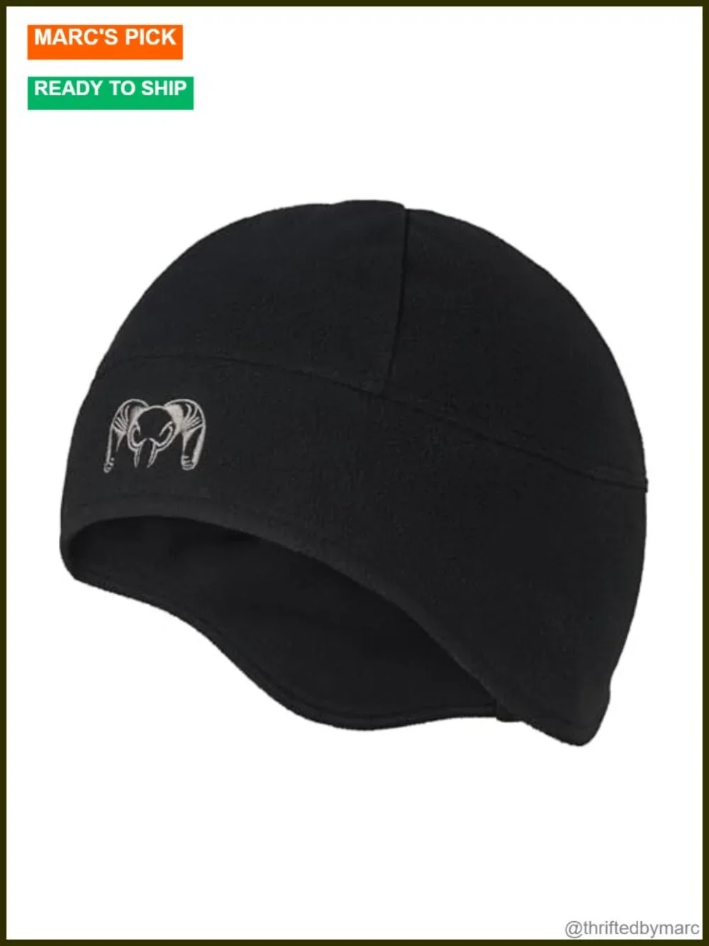 Windproof Fleece Beanie, Ultra-Quiet Micro-Fleece, 4-Way Stretch,